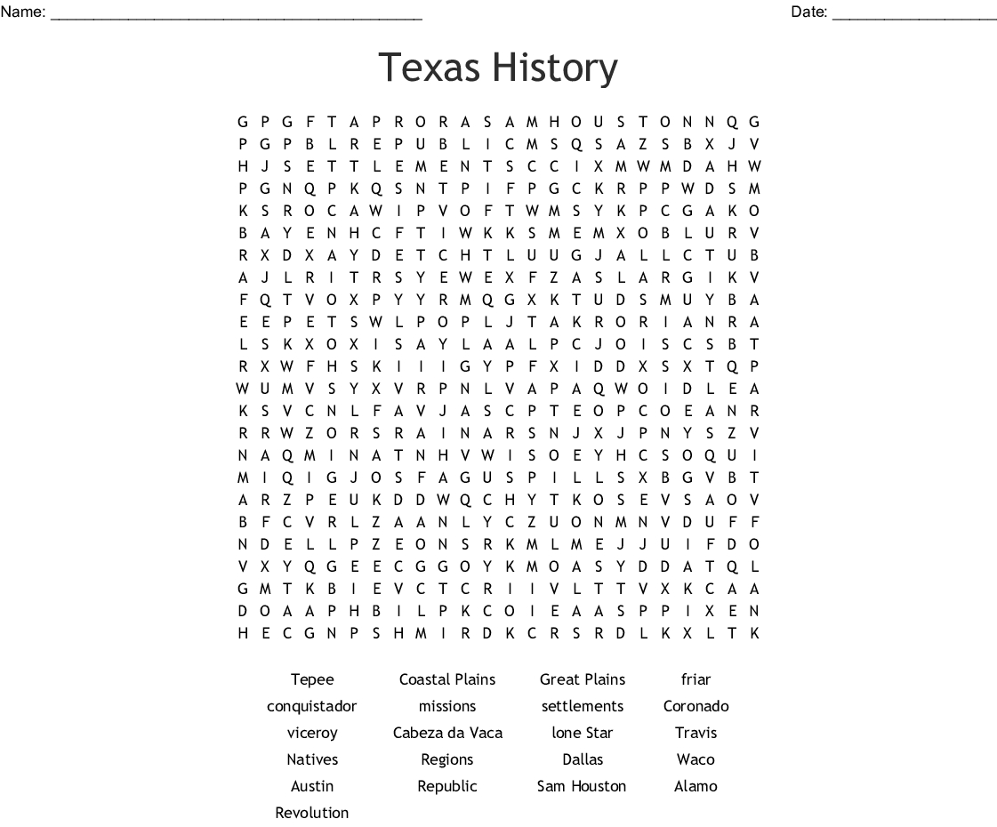 History Word Search History Word History Word Search Word Find Free