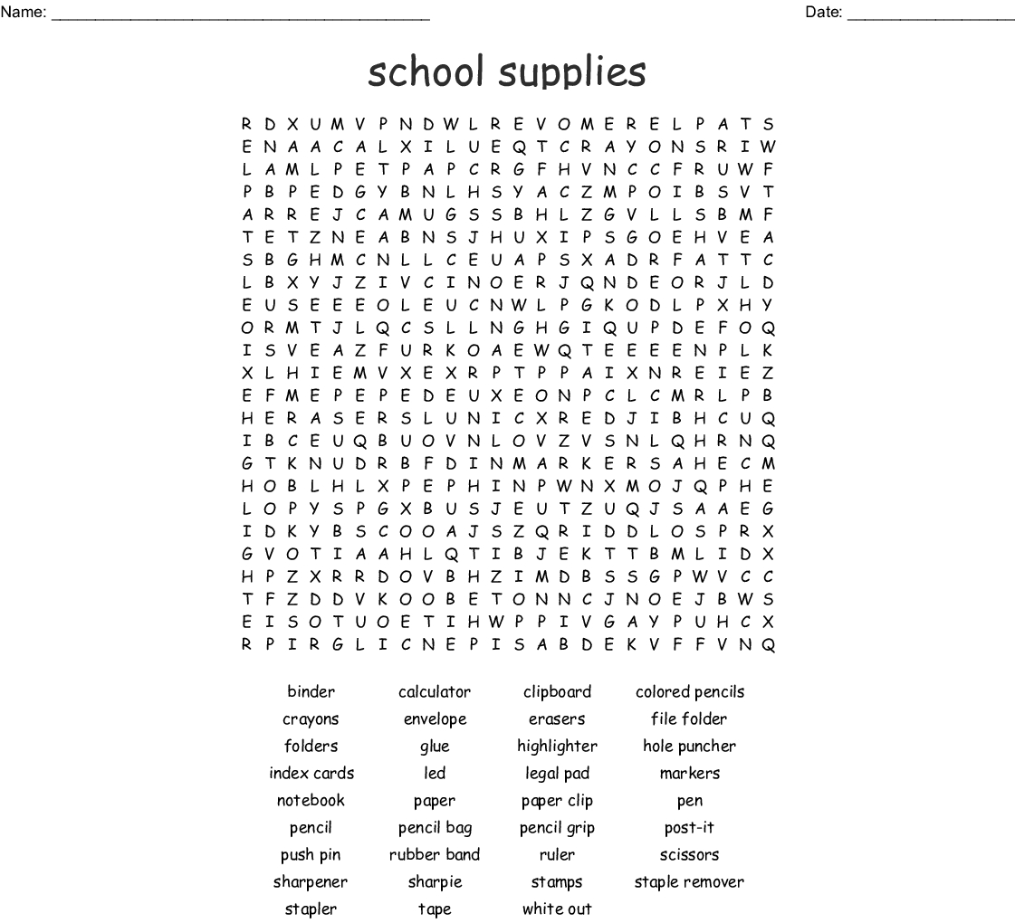 100th Day Of School Word Search Printable Word Search Printable