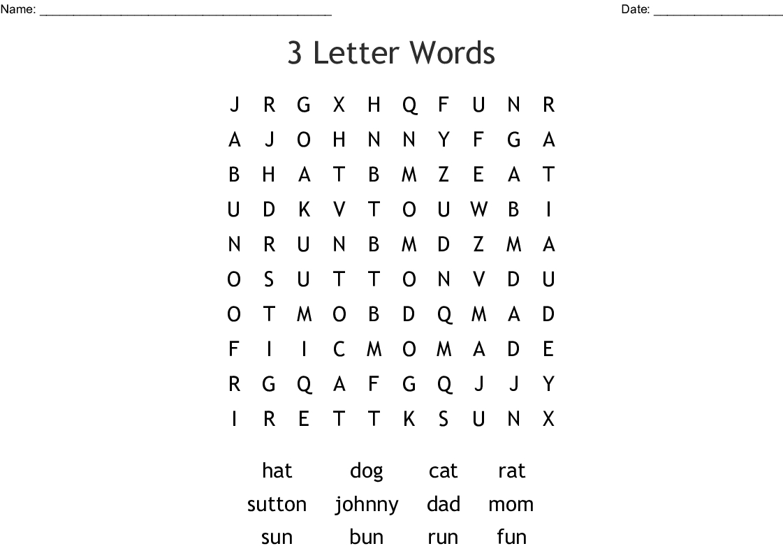 The first letters of the words