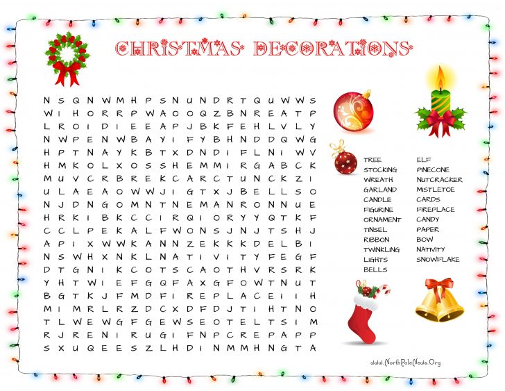 Christmas Word Search Printable Hard