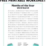 A Free Printable Months Of The Year Word Search Puzzle