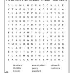 Abraham Lincoln Word Search | Woo! Jr. Kids Activities