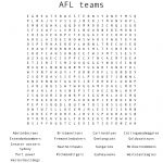 Afl Teams Word Search   Wordmint