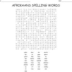 Afrikaans Language Crosswords, Word Searches, Bingo Cards