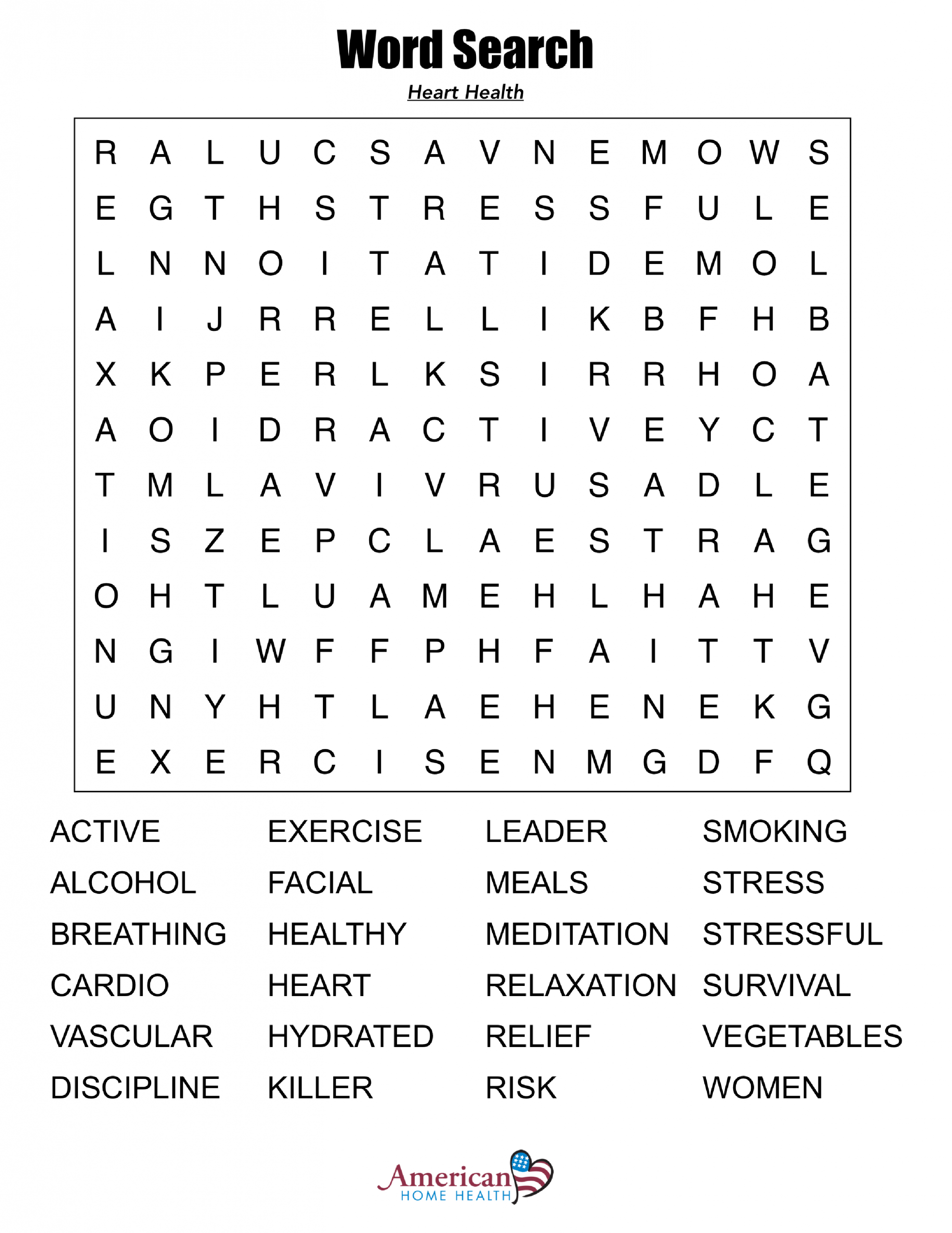 Free Printable Large Print Wordsearch For Adults