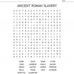 Ancient Roman Slavery Word Search   Wordmint