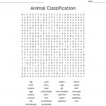 Animal Classification Crossword   Wordmint