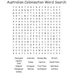 Australian Colonisation Word Search   Wordmint
