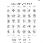 Australian Gold Rush Word Search   Wordmint