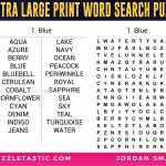 Awesome Word Search Puzzle From 50 Extra Large Print Word