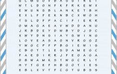 Baby Word Search – Printable Download – Blue & Gray Baby