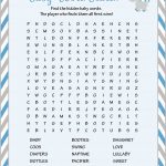Baby Word Search   Printable Download   Blue & Gray Baby