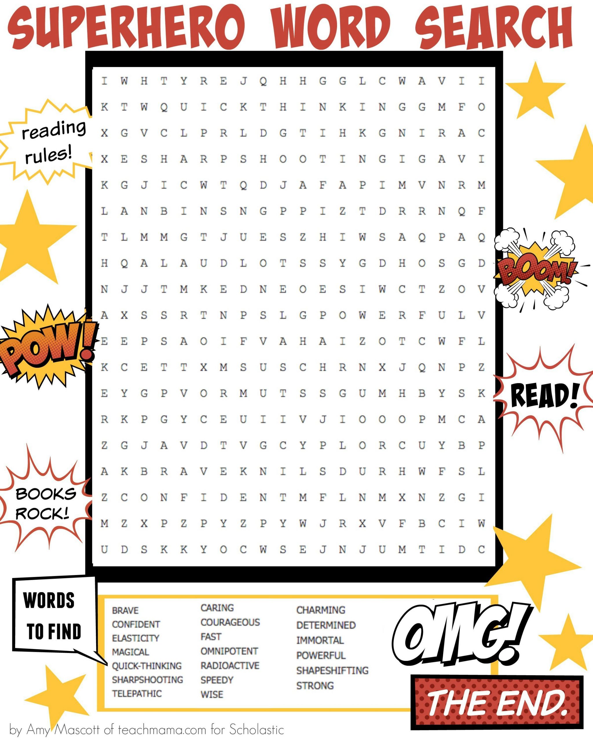 Bam! Pow! This Superhero Word Search Builds An Epic
