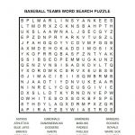 Baseball Word Search Puzzle See The Category To Find More