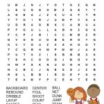 Basketball Word Search Free Printable For Kids | Батьківство