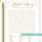 Bridal Shower Word Search . Wedding Word Search Game . Pink