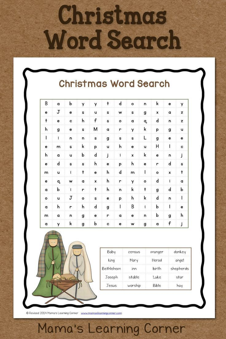 Christmas Bible Word Search Printable Word Search Printable