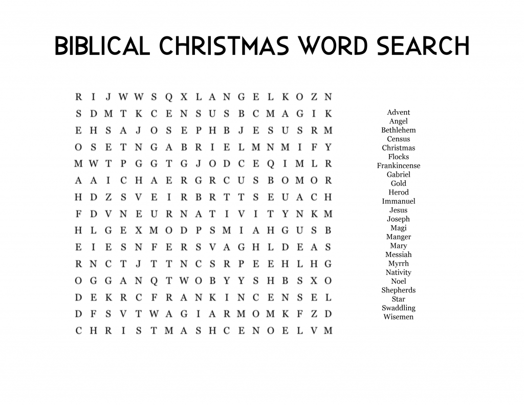 Christmas Word Search Printables - As For Me And My Homestead