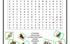 Christmas Wordsearch – English Esl Worksheets For Distance