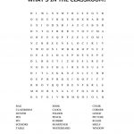 Classroom Object Word Search   English Esl Worksheets For
