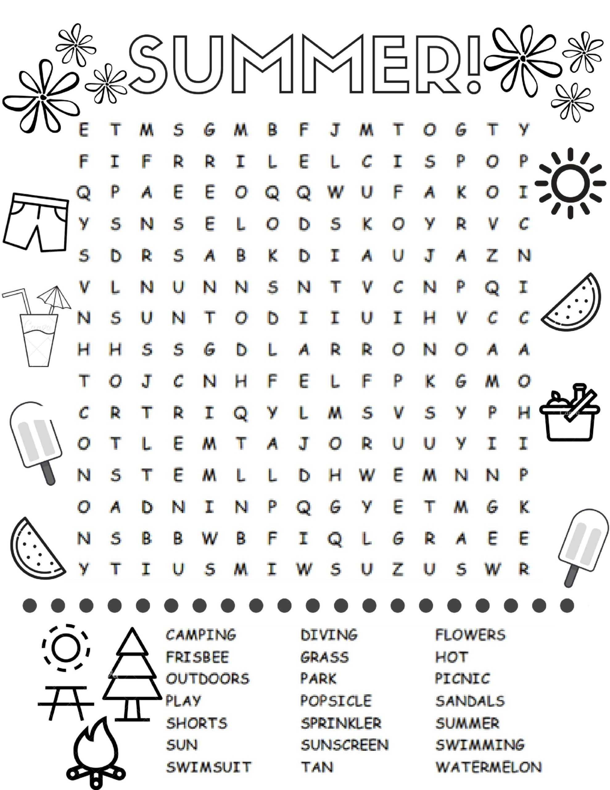 Coloring Page ~ Large Print Word Search Printable Coloring