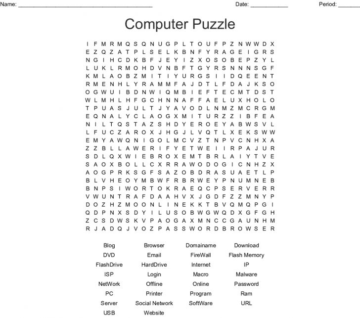 Computer Word Search Puzzles Printable