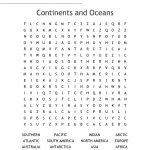 Continents And Oceans Word Search   Wordmint