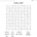 Coral Reef Word Search   Wordmint