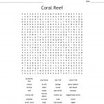 Coral Reef Word Search   Wordmint
