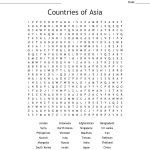 Countries Of Asia Word Search   Wordmint