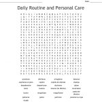 Daily Routine And Personal Care Word Search   Wordmint