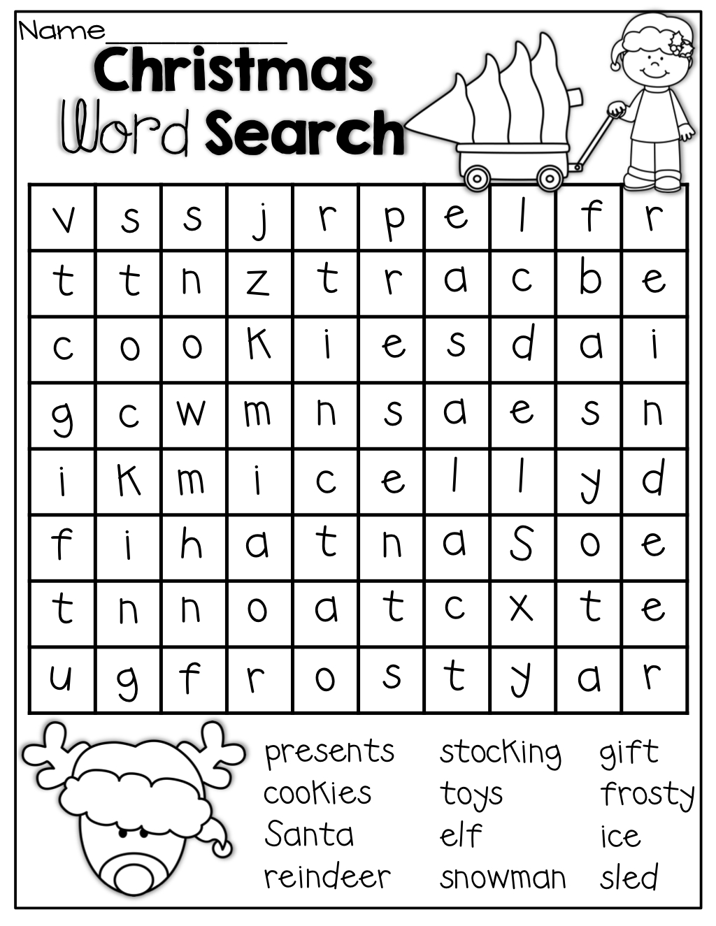 Mrs. Keener's First Grade Class Word Search Wordmint Word Search