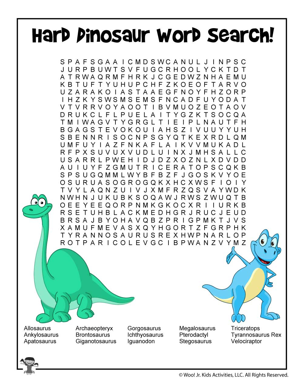 dinosaurs before dark word search wordmint word search printable