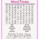 Disney Word Search Puzzle | Disney Word Search, Disney Word