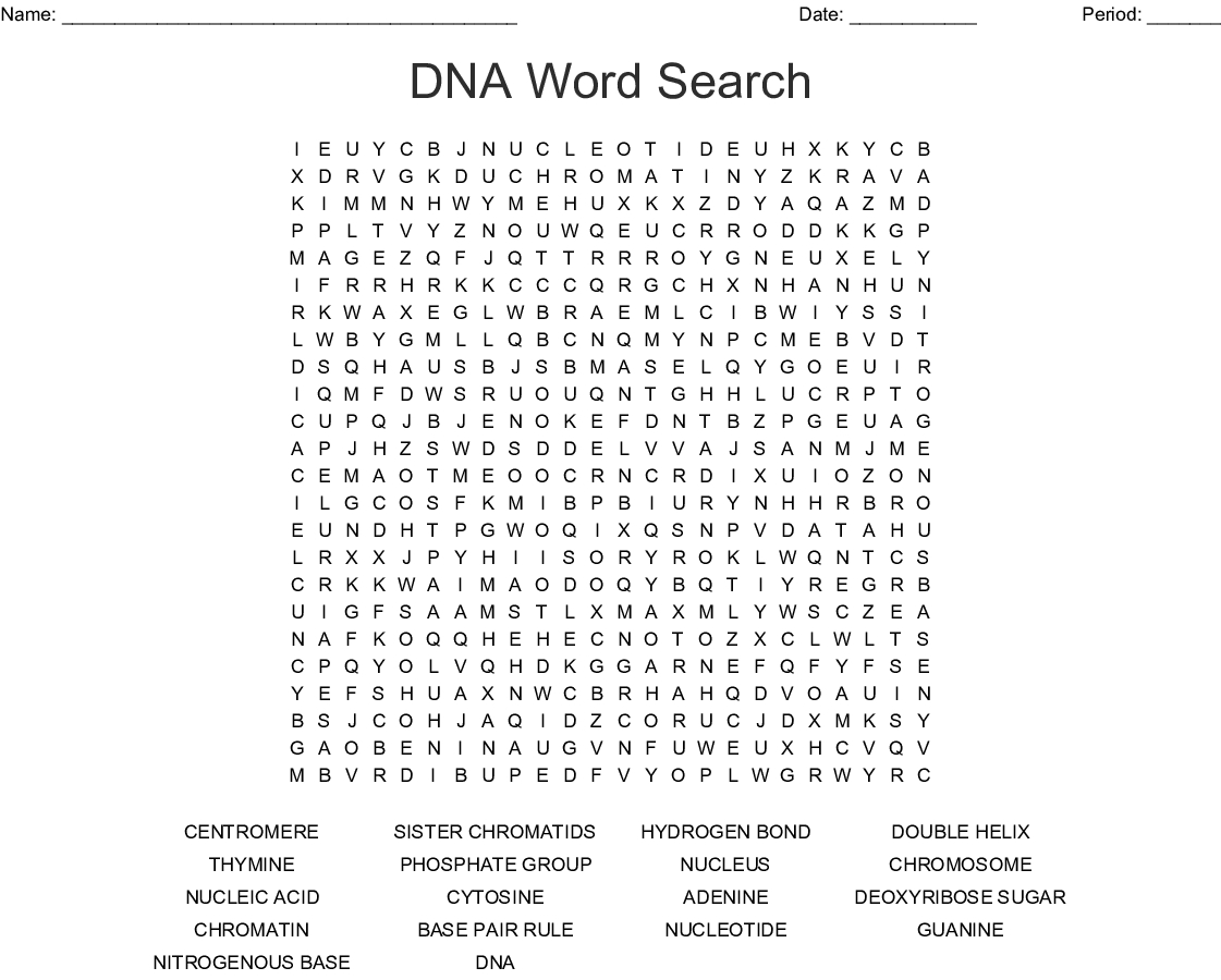 Dna Word Search - Wordmint