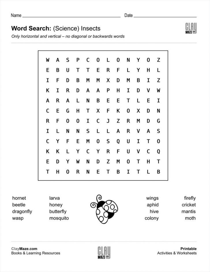 Free Printable Word Search 2nd Grade