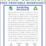 Earth Day Word Search Printable Worksheet With 27 Earth Day