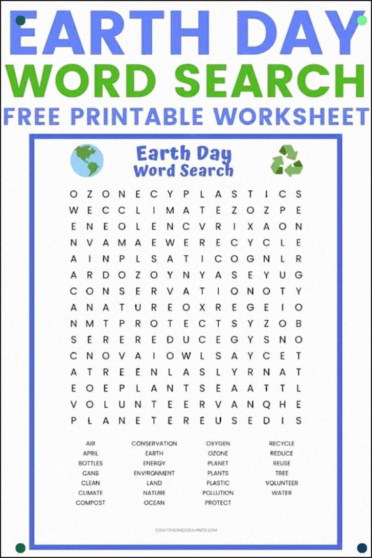 Recycling Word Search Printable