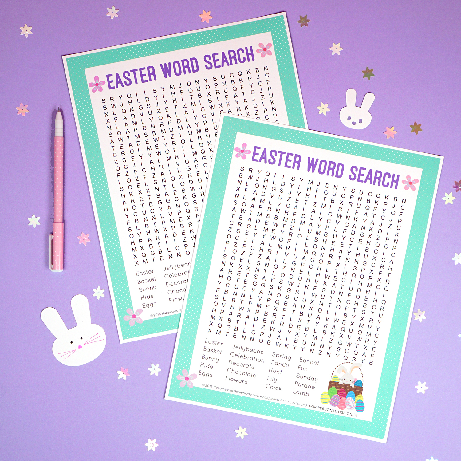 Easter Word Search Printable - Happiness Is Homemade