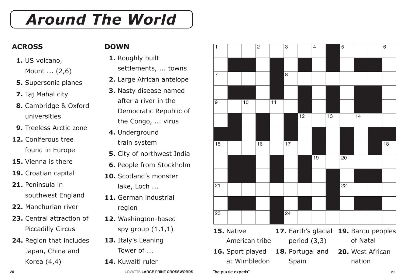 Easy Printable Crossword Puzzles | Free Printable Crossword