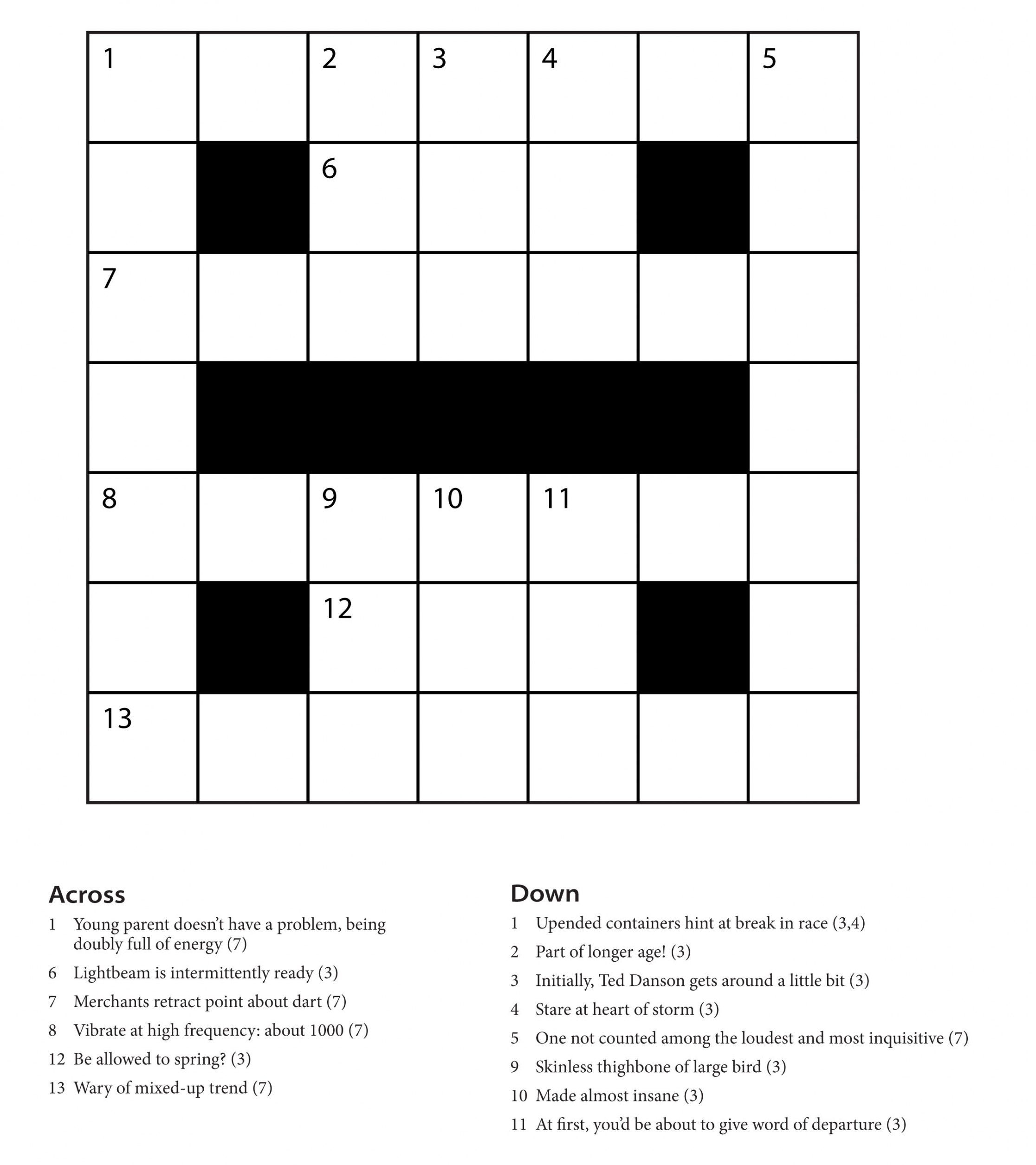 Easy Printable Crossword Puzzles | Freepsychiclovereadings