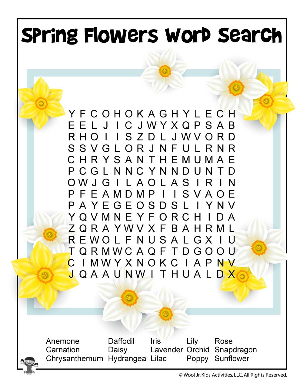 Easy Spring Word Search | Woo! Jr. Kids Activities