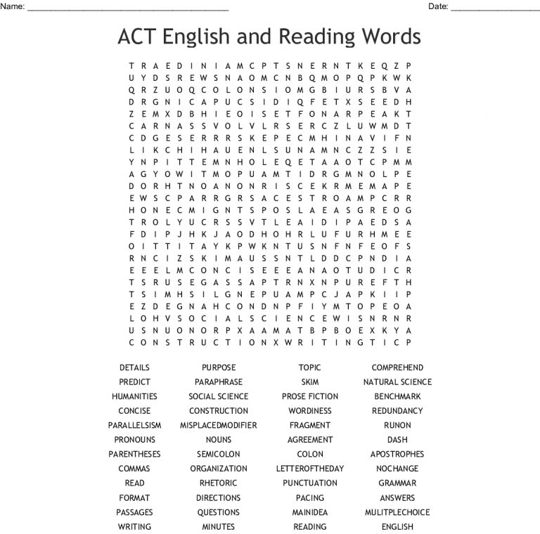 English Grammar Word Search Wordmint Word Search Printable