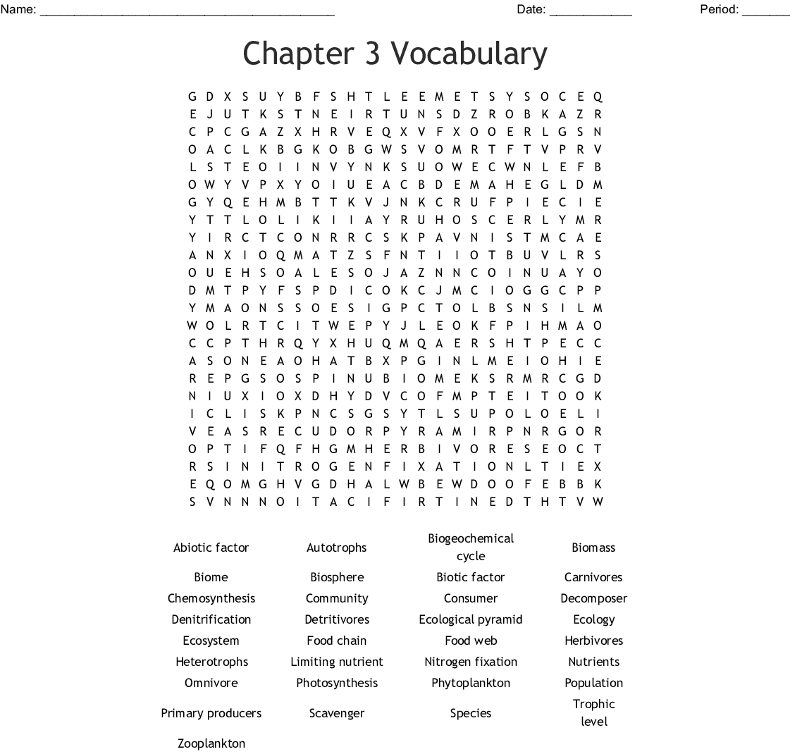 Environmental Science Word Search Printable Word Search Printable