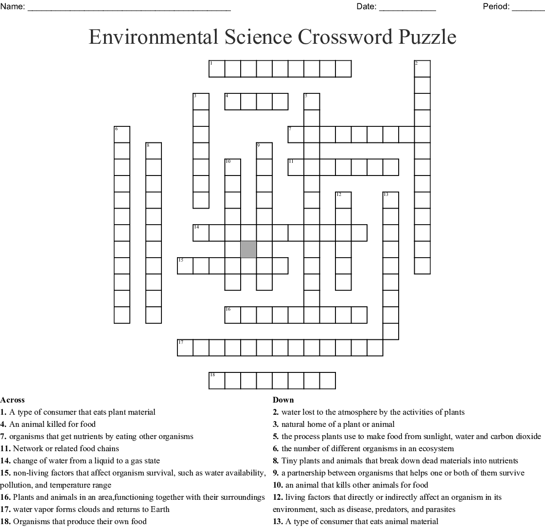 Environmental Science Word Search - Wordmint