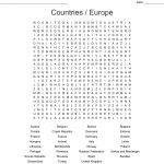 European Countries Word Search   Wordmint