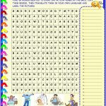 Every Day Action Verbs : Wordsearch   English Esl Worksheets