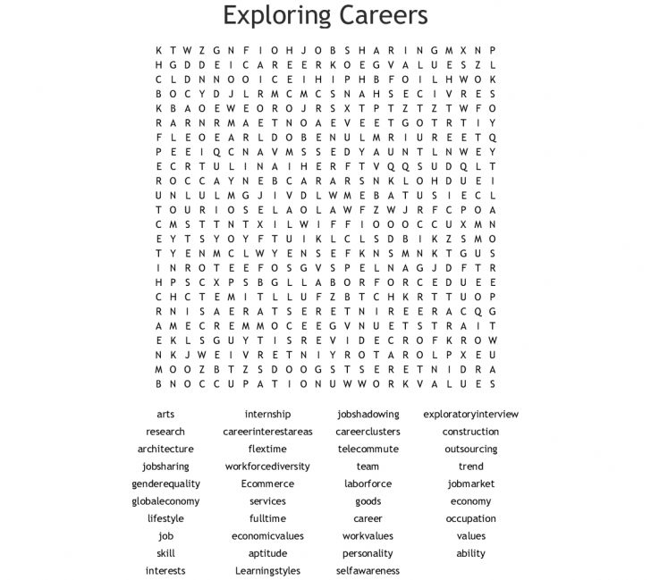 Careers Word Search Printable