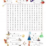 Fairy Tales.wordsearch   English Esl Worksheets For Distance