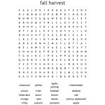 Fall Harvest Word Search   Wordmint